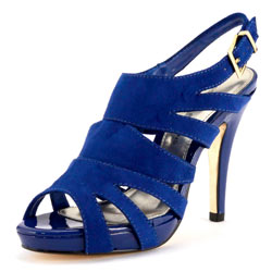 Blue platform sandals