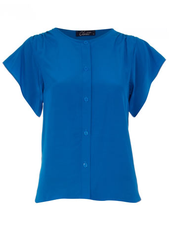 Dorothy Perkins Blue short sleeve blouse DP60000726