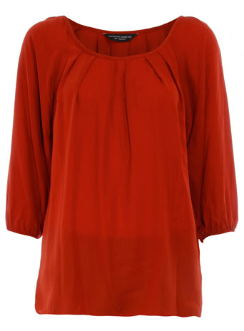 Dorothy Perkins Brick balloon sleeve blouse DP05254351