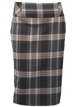 Dorothy Perkins Brown check frill skirt