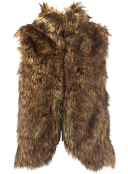 Brown fur gilet