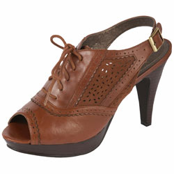 Dorothy Perkins Brown peep-toe shoes
