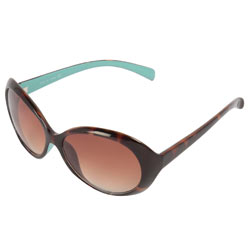 Brown round plastic sunglasses