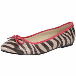 Dorothy Perkins Brown zebra print ballet pumps