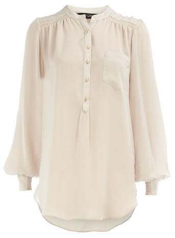 Dorothy Perkins Champagne collarless blouse DP05265484