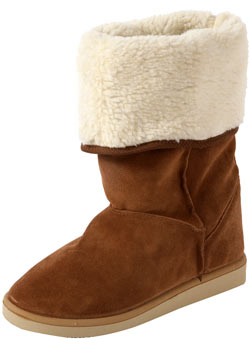 Dorothy Perkins Chestnut suede boots