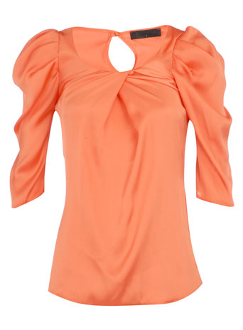 Closet orange satin blouse DP60000054
