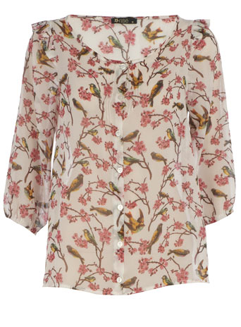 Dorothy Perkins Cream floral print blouse DP51000684