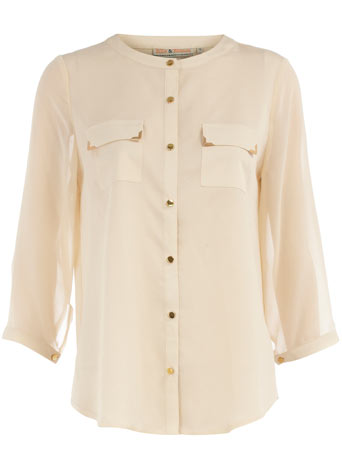 Dorothy Perkins Gold/cream tip blouse DP12208810