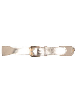 Gold knotted stud leather belt