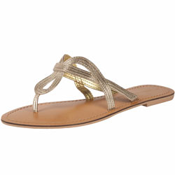 Dorothy Perkins Gold leather stitch sandals