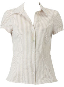 Dorothy Perkins Gold satin stripe shirt
