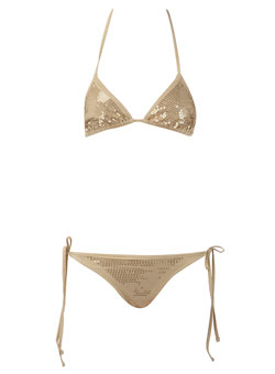Gold sequin bikini