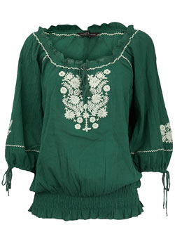 Dorothy Perkins Green cheesecloth blouse