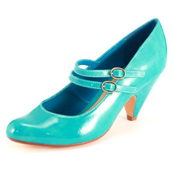 Dorothy Perkins Green double bar shoes