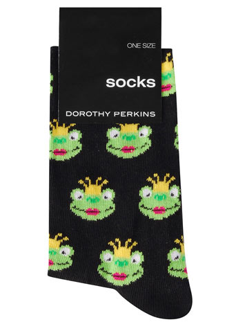 Green frog princess socks