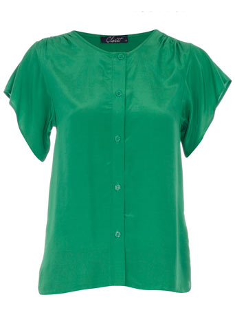 Dorothy Perkins Green short sleeve blouse DP60000725
