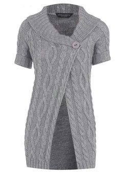 Grey cable gilet