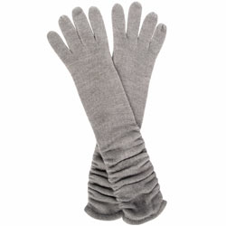 Dorothy Perkins Grey long knit gloves