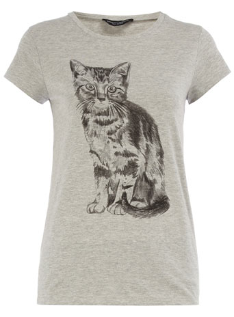 Grey marl kitten t-shirt DP56242564