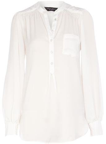 Dorothy Perkins Ivory 70s pocket blouse DP05247582