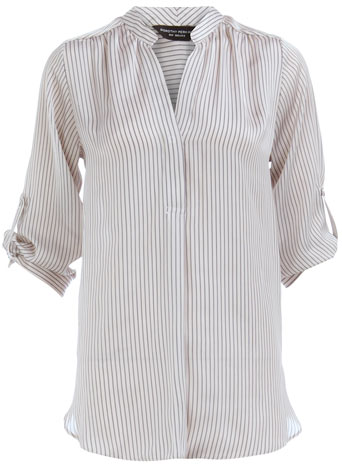 Ivory and black striped blouse DP05313482