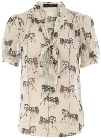 Dorothy Perkins Ivory carousel print blouse DP05298382