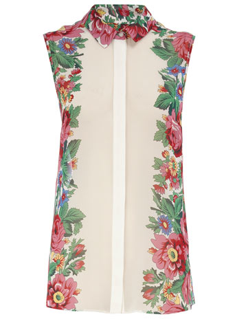 Dorothy Perkins Ivory floral print blouse DP05285182