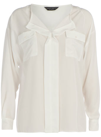 Dorothy Perkins Ivory folded placket blouse DP05212682