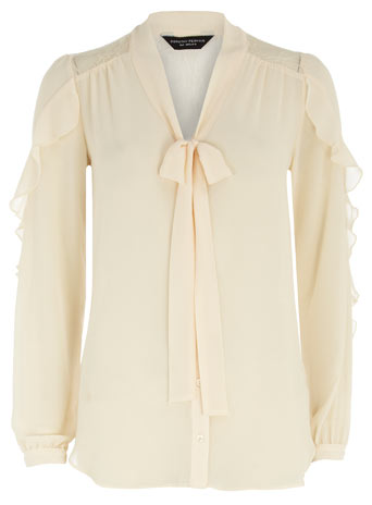 Dorothy Perkins Ivory frill pussybow blouse DP05325282