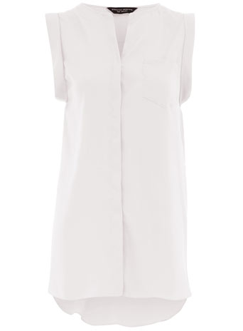 Dorothy Perkins Ivory long-line pocket blouse DP05233582