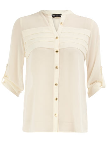 Dorothy Perkins Ivory pleated front blouse DP05275982