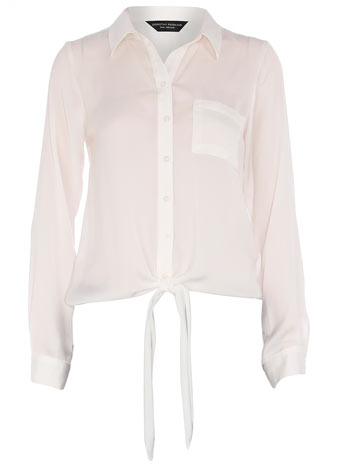 Dorothy Perkins Ivory tie front blouse DP05255582