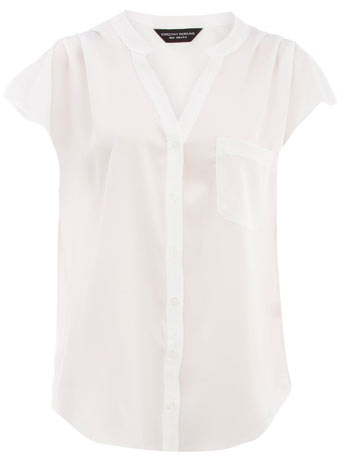 Dorothy Perkins Ivory tuck shoulder blouse DP05233482