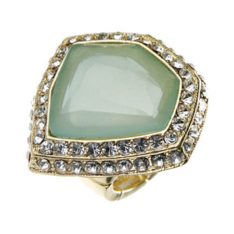 Jade bead stretch ring