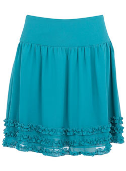 Dorothy Perkins Jade mini ruffle skirt