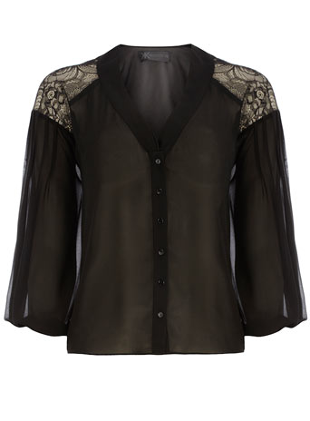 Dorothy Perkins Kardashian black lace blouse DP36001810