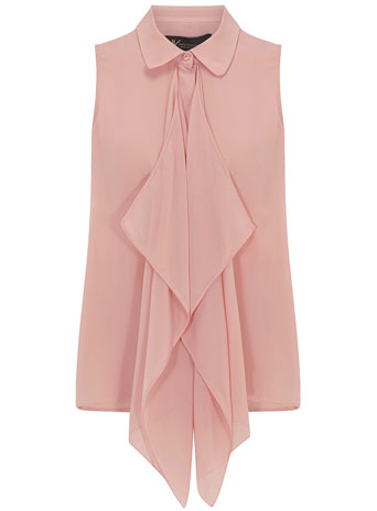 Dorothy Perkins Kardashian Kollection blush sleeveless blouse