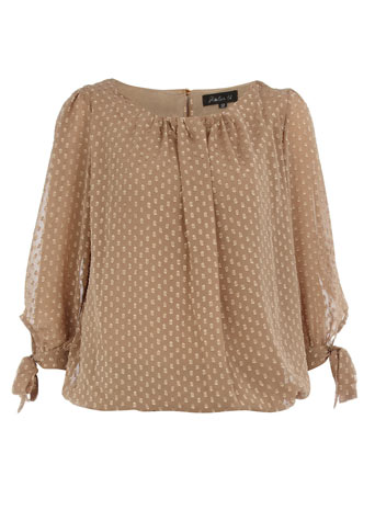 Dorothy Perkins Khaki spot blouse DP01000042