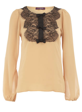 Dorothy Perkins Lace and bow blouse DP51000955