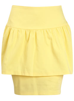 Dorothy Perkins Lemon peplum skirt