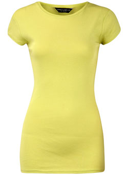Lime short sleeve crew top