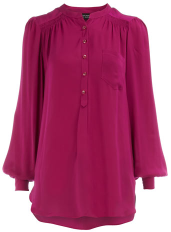 Dorothy Perkins Magenta collarless blouse DP05265417