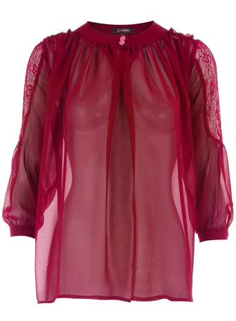 Dorothy Perkins Magenta lace swing blouse DP89000023