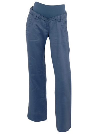 Dorothy Perkins Mama.licious blue linen trousers