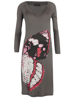 Dorothy Perkins Mamalicious grey/pink butterfly tunic
