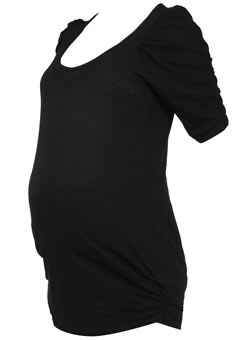 Dorothy Perkins Maternity black ruched top
