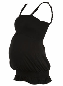 Dorothy Perkins Maternity black shirred vest