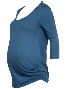 Dorothy Perkins Maternity teal twist 3/4 sleeve top