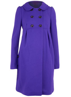 Maternity violet empire coat